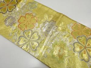 桜模様織り出し　振袖用袋帯